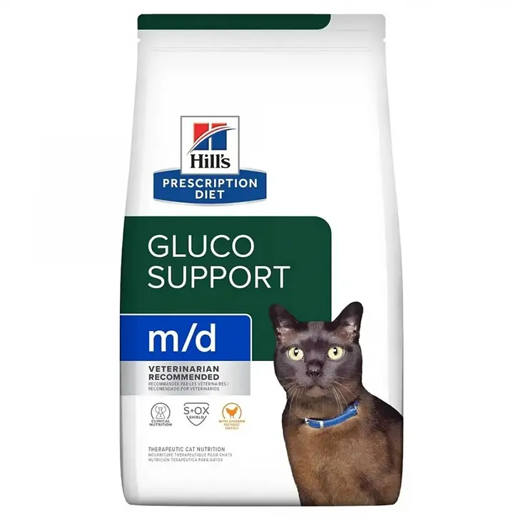 Hill's m/d Gluco Support 貓用 減重處方糧 貓乾糧 貓糧  4lbs (低碳水化合物，適合患有糖尿病貓隻)