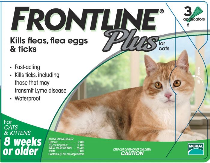 FRONTLINE Plus  貓用殺蚤除牛蜱滴劑 (8星期大至成貓)