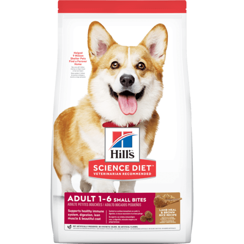 Hill's Dog Adult 1-6 Lamb Meal & Rice Recipe Small Bites 15.5lbs