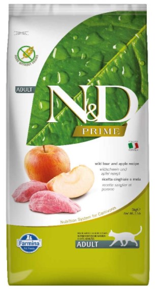 N&D Cat Boar & Apple Adult 成貓專用 天然無殼物系列  野豬及蘋果味 5kg