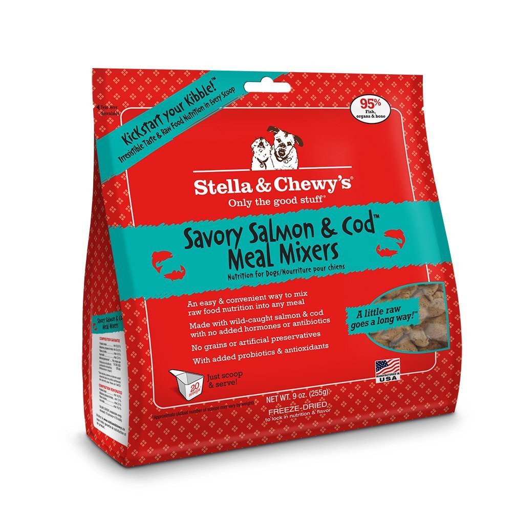 Stella's & Chewy's Freeze Dried Savory Salmon and Cod Meal Mixers 美國 犬用 乾糧伴侶 (三文魚及鱈魚肉配方) 3.5oz