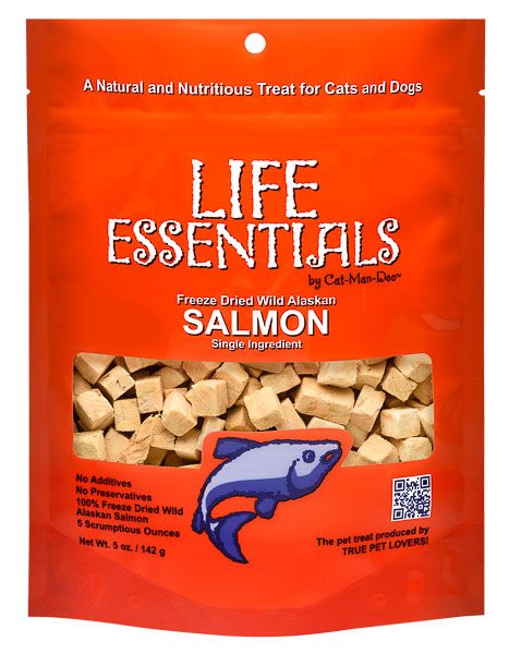 Cat-Man-Doo Life Essentials Freeze Dried Wild Alaskan Salmon 凍乾脫水三文魚粒 5oz 美國制造