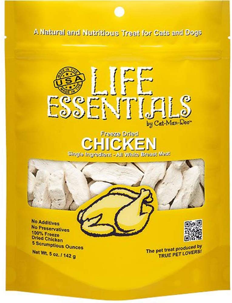 Cat-Man-Doo Life Essentials Freeze Dried Chicken 凍乾脫水雞肉粒 貓貓狗狗小食 5oz 美國制造