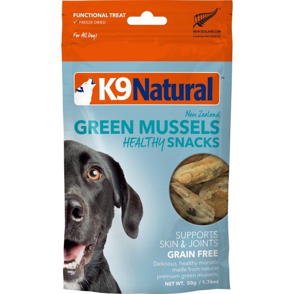 K9 Natural Freeze Dried Green Mussels Healthy Bites 凍乾健康零食 - 原隻青口  狗狗小食 50g