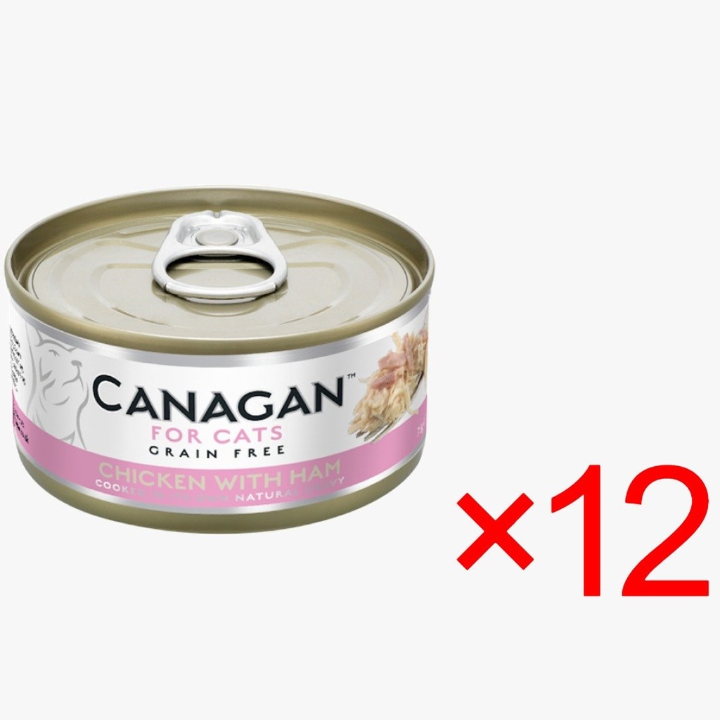 Canagan Chicken with Ham Canned Cat Food 75g x12