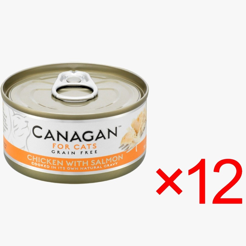 (Carton Offer) Canagan Cats Chicken with Salmon  75gX12