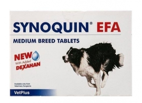 VetPlus Synoquin EFA Medium Breed 中型犬10-25kg 關節補充丸 120粒