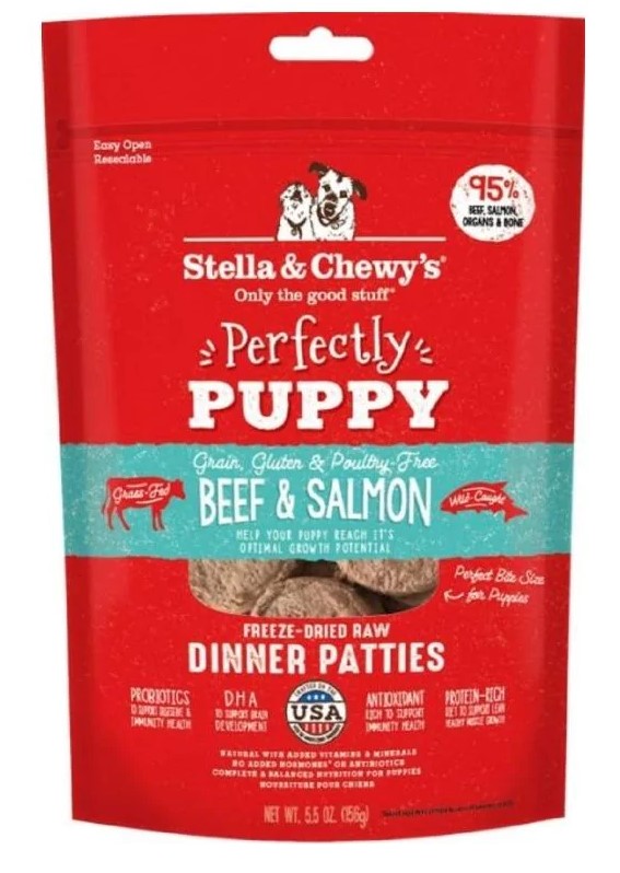 Stella & Chewy's Prefectly Puppy Beef & Salmon freeze-dried dog food 5.5oz