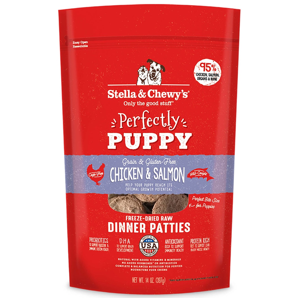 Stella & Chewy's 狗凍乾生肉主糧 Puppy Chicken & Salmon Dinner 狗BB系列(雞肉三文魚配方)5.5oz