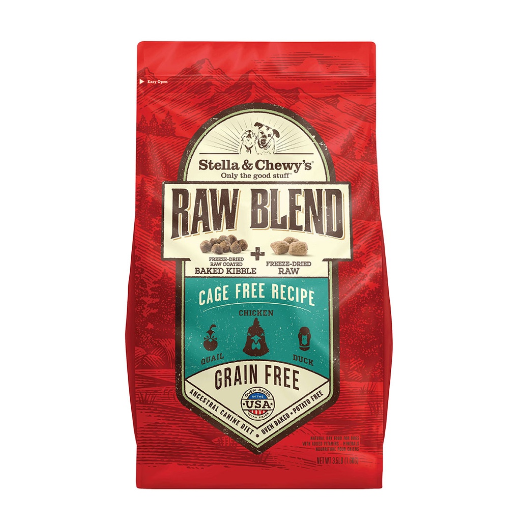 Stella & Chewy's Raw Blend Baked Kibble( Cage-Free) 3.5lbs