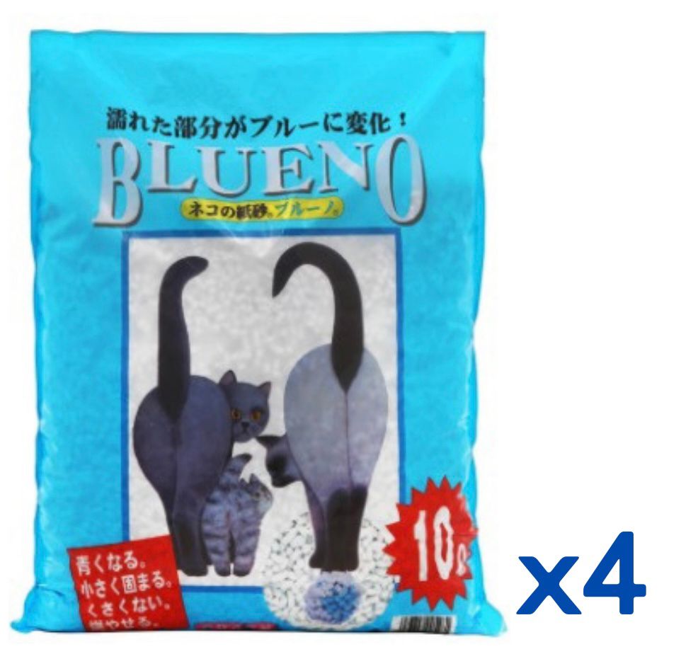(原箱優惠) Blueno日本變藍紙貓砂 10L x 4 日本製