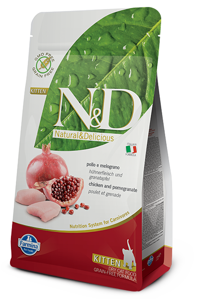 Farmina N&D Kitten Chicken & Pomegranate 幼貓專用 天然無殼物系列 - 雞及石榴味  10kg