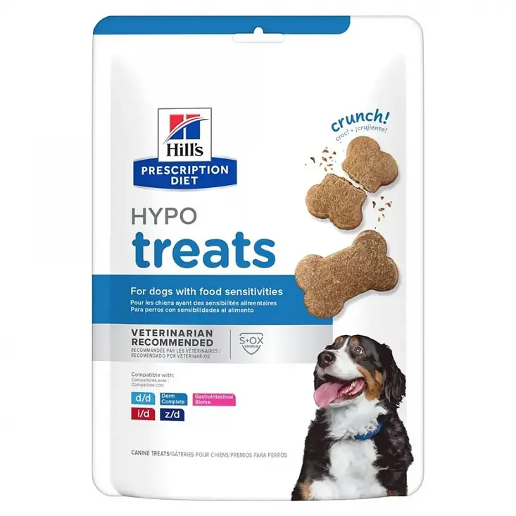 Hill's Prescription Diet Hypo Treats (d/d, i/d, z/d and healthy dogs) Dog Treats Dog Food 12oz  