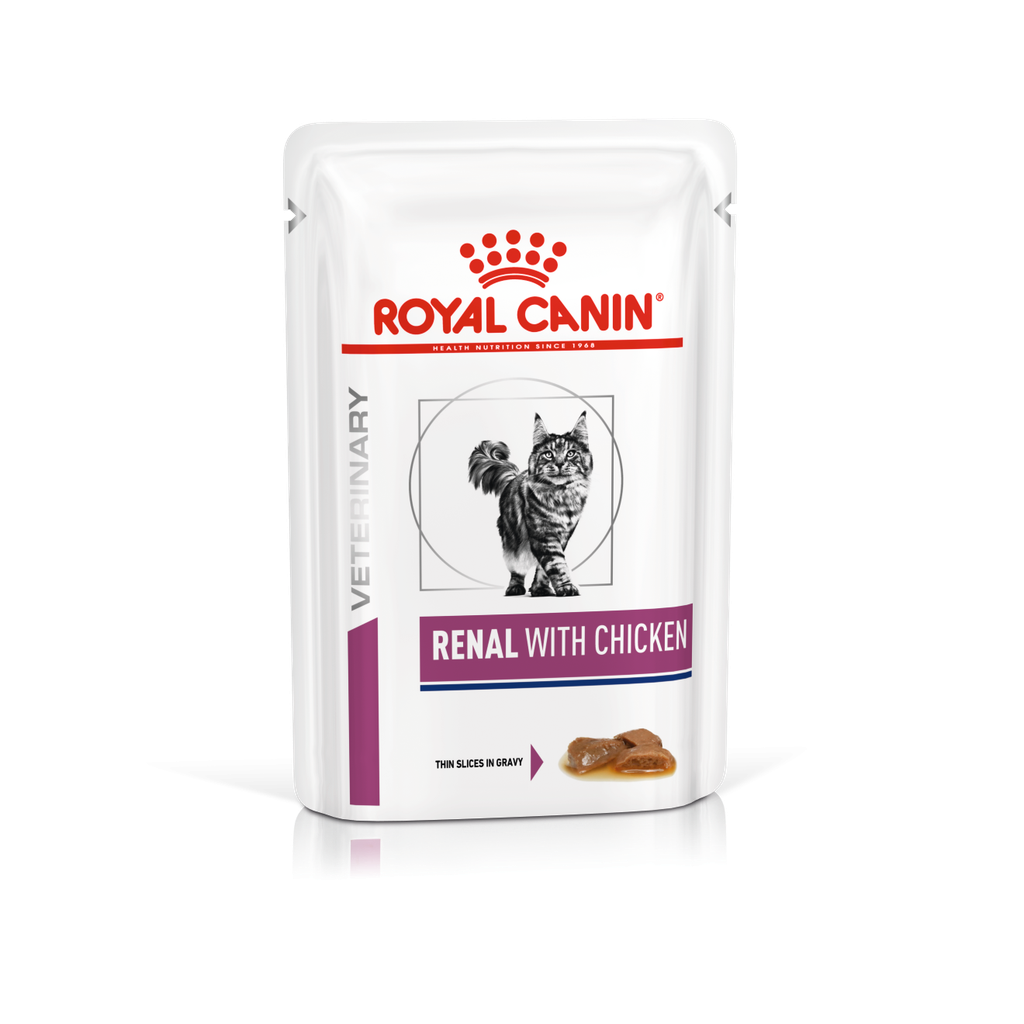 Royal Canin Prescription Diet RENAL Chicken Pouch (in Gravy) Cat Food 85g*12 pouches