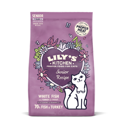 Lily's Kitchen Cat Fish & Turkey Senior Dry Food 800g