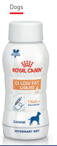 Royal Canin Prescription Diet Gastrointestinal (Low Fat) Nutritional Liquid Dog Food 200ml x 3bottles