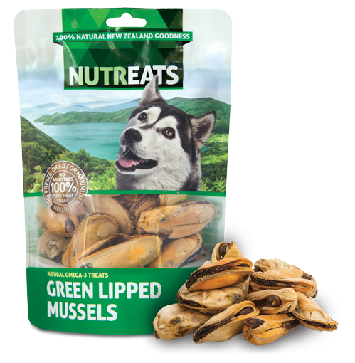 Nutreats Green-Lipped Mussel Natural Treats 紐西蘭低溫凍乾紐西蘭青口 天然狗狗小食 50g  紐西蘭製造