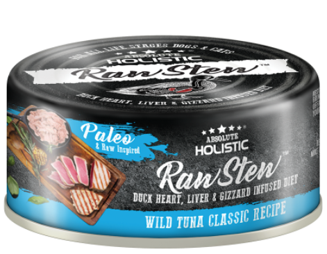 Absolute Holistic Dog & Cat Raw Stew Duck Organs - Wild Tuna Classic 80g