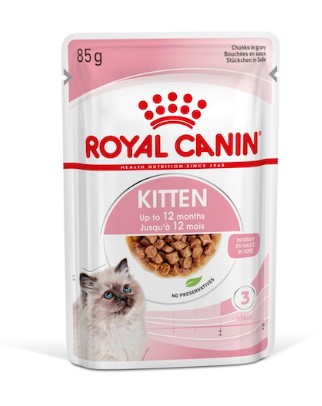 Royal Canin Cat Kitten Pouch (Gravy) 幼貓營養主食濕糧（肉汁）85克x12