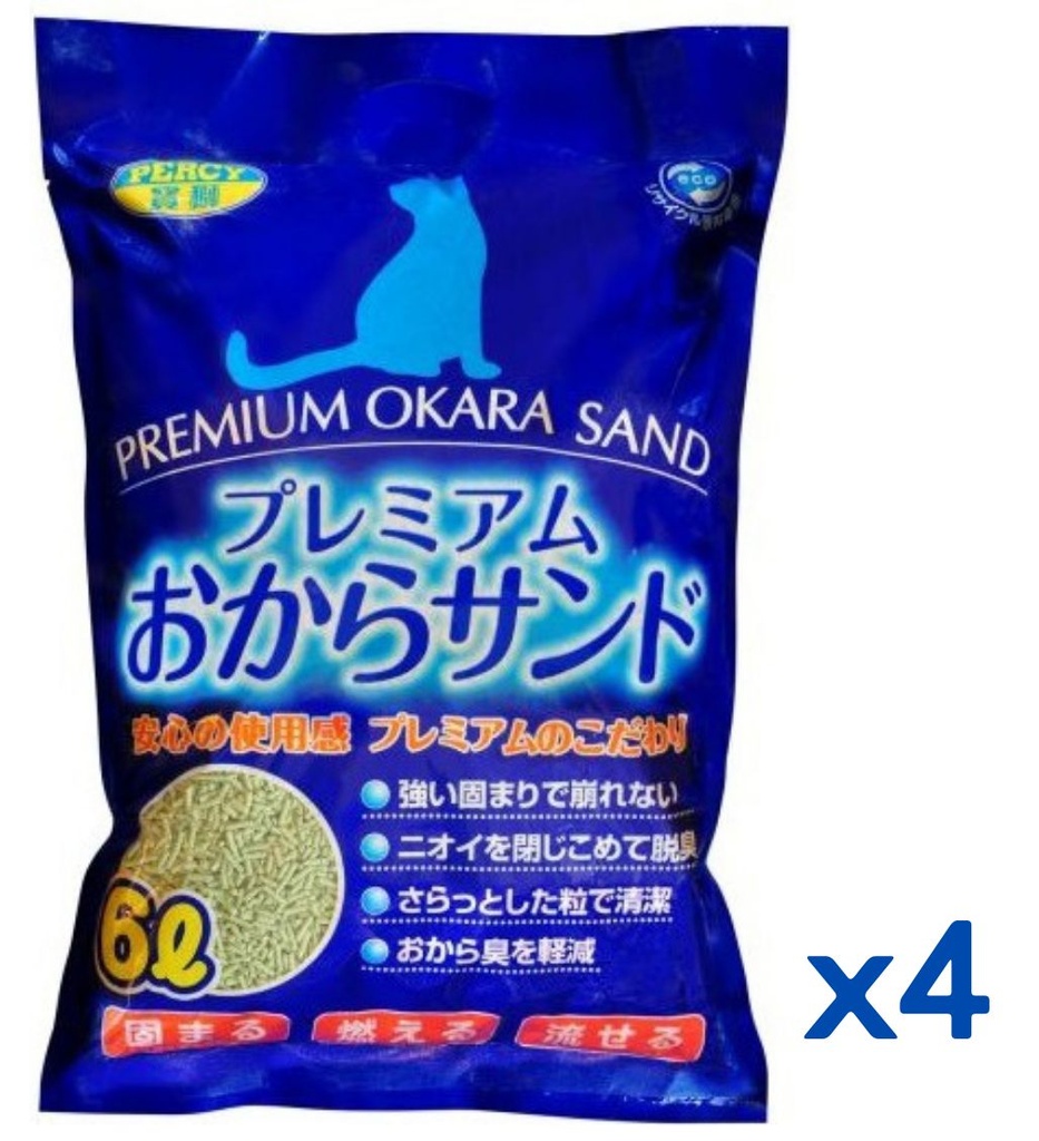 (原箱優惠) Percy寶獅 綠茶味豆腐貓砂 6L x 4