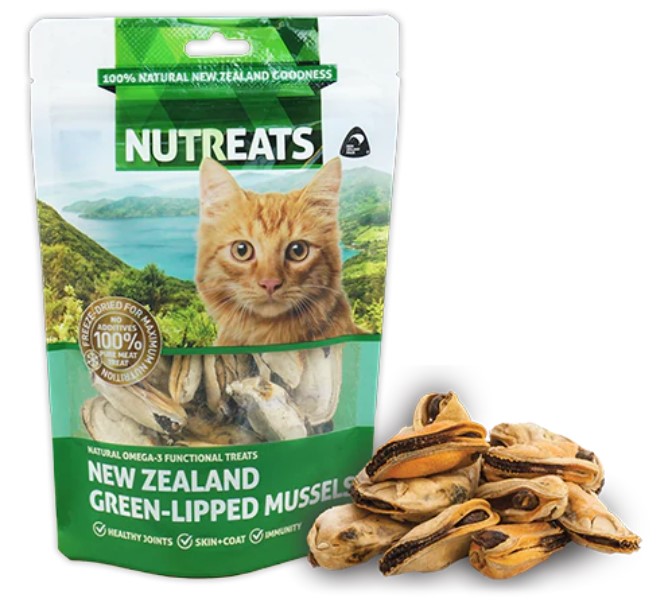 Nutreats Green Lipped Mussels Treats 紐西蘭低溫凍乾青口 天然貓貓小食 50g  紐西蘭製造