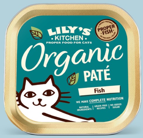 Lilys Kitchen Organic Fish Pate Wet Cat Food 85g