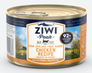 ZiwiPeak Chicken Recipe Canned Cat Wet Food 185g