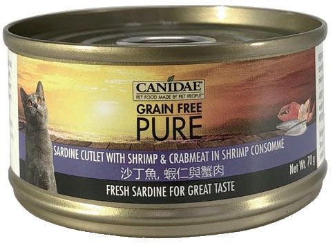 CANIDAE® PURE - Sardine Cutlet With Shrimp & Crabmeat in Shrimp Consomme (70g)