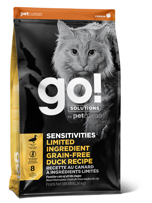 GO! SOLUTIONS™ SENSITIVITIES Limited Ingredient Grain-Free Duck Cat Food 8lb