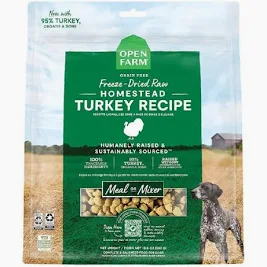 OPEN FARM Grain Homestead Turkey Recipe Freeze Dried Raw Dog Food 13.5oz