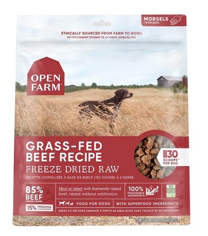 OPEN FARM Grass-Fed Beef Recipe Freeze Dried Raw 13.5oz