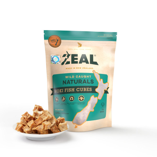 Zeal Air Dried Hoki Fish Cubes Dog Treats 85g