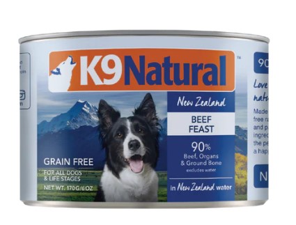  K9Natural Beef Feast Canned Dog Food 370g