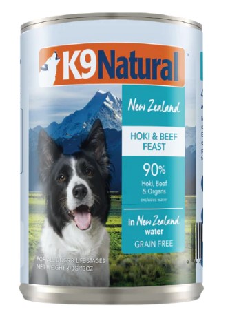 K9Natural Beef & Hoki Feast Canned Dog Food 370g