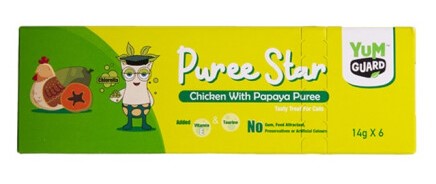 YUM GUARD - Yum Guard雞肉木瓜果泥貓零食 14克x6 