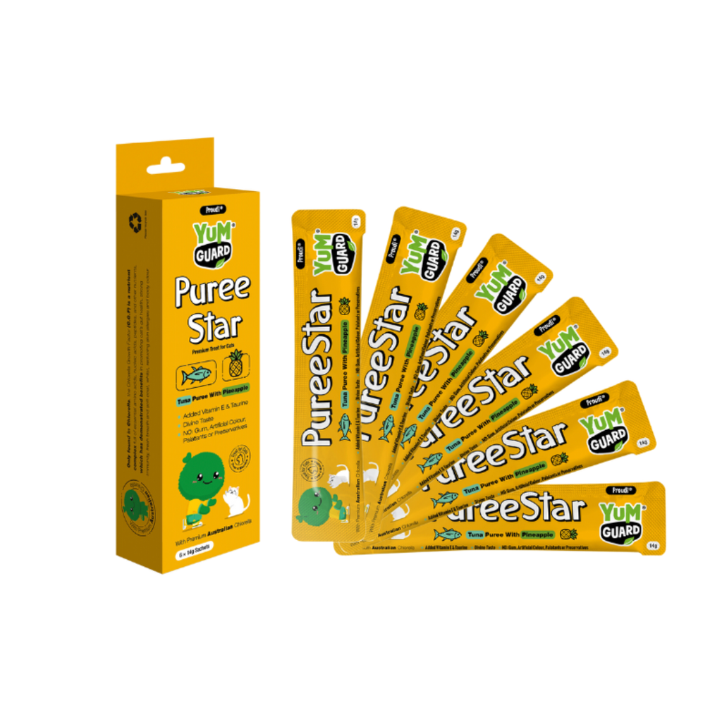 Yum Guard吞拿魚菠蘿果泥貓零食 14克x6 