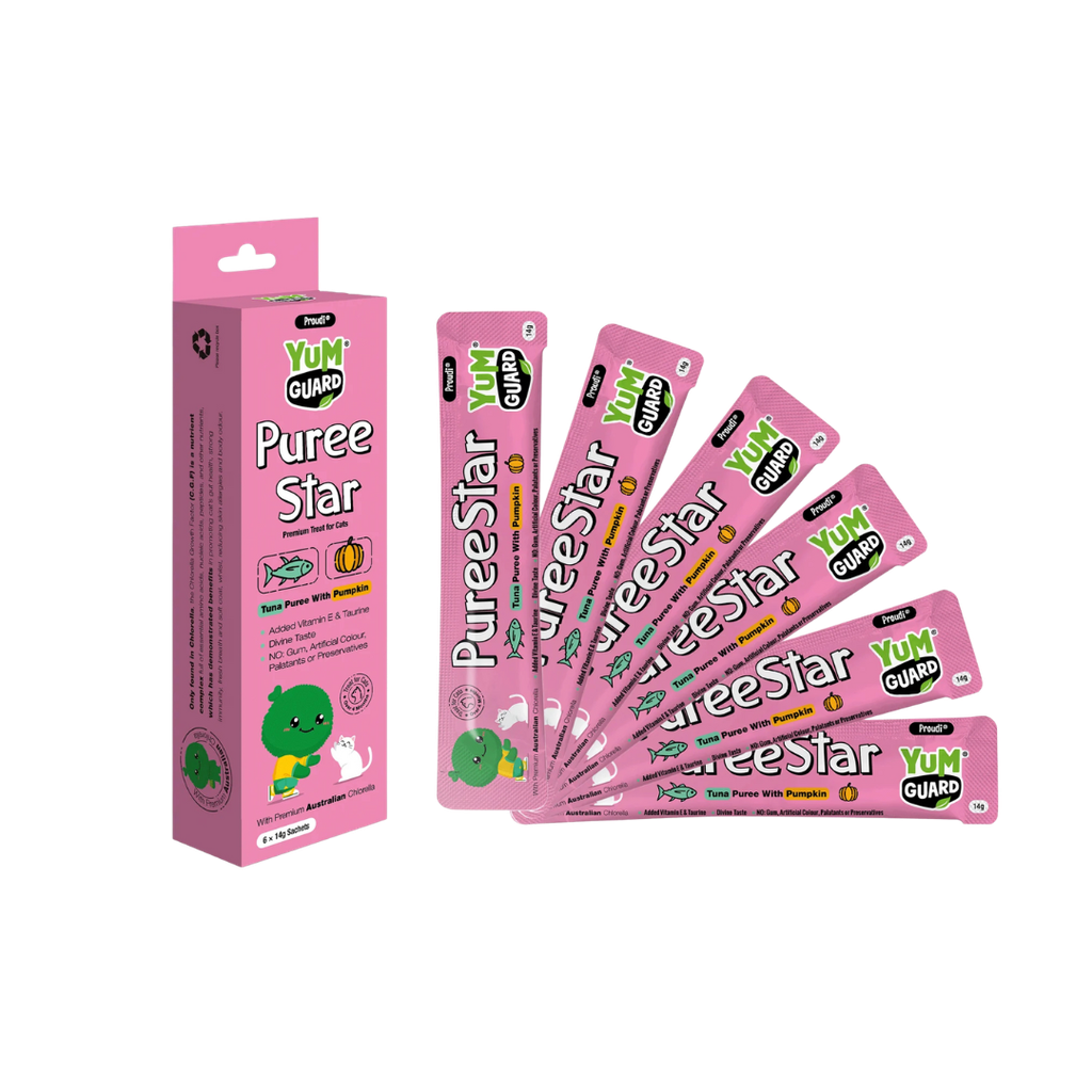 YUM GUARD - Yum Guard吞拿魚南瓜果泥貓零食 14克x6