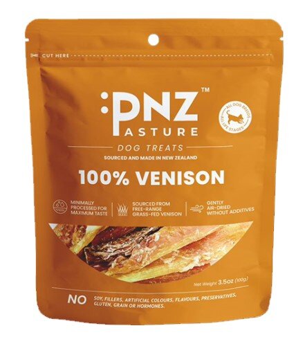 Air-Dried 100% Venison Deer Tendon Dog Treats 100g