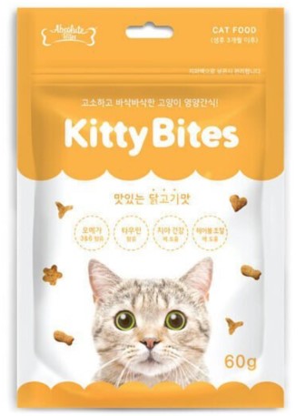 Absolute Bites - Kitty Bites Hairball Control Dental Cat Treats (Chicken Flavor) 60g