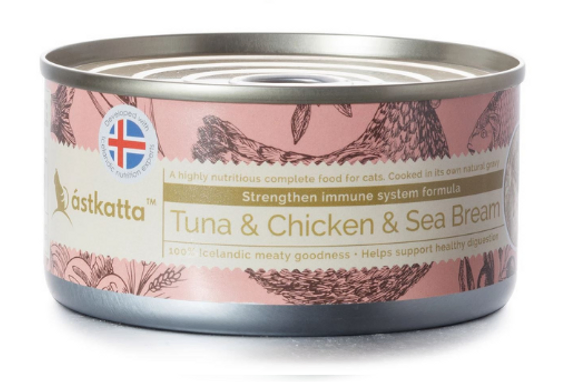 ASTKATTA Tuna, Chicken & Sea Bream Canned Cat Food 80g