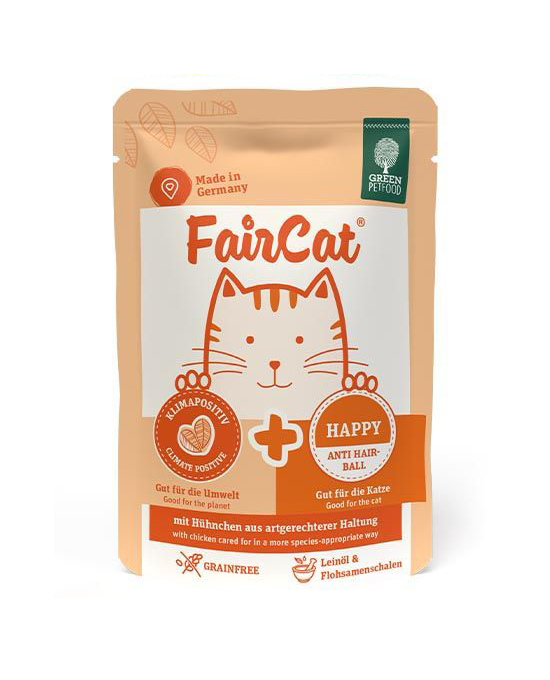 GREEN PET FOOD - FairCat Happy 毛球護理 貓貓濕包 85g