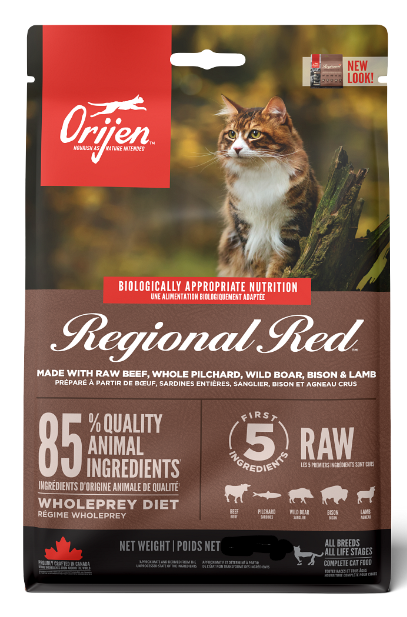 Orijen - Regional Red (Beef, Pilchard, Wild Boar, Bison & Lamb) for Cats 4lb