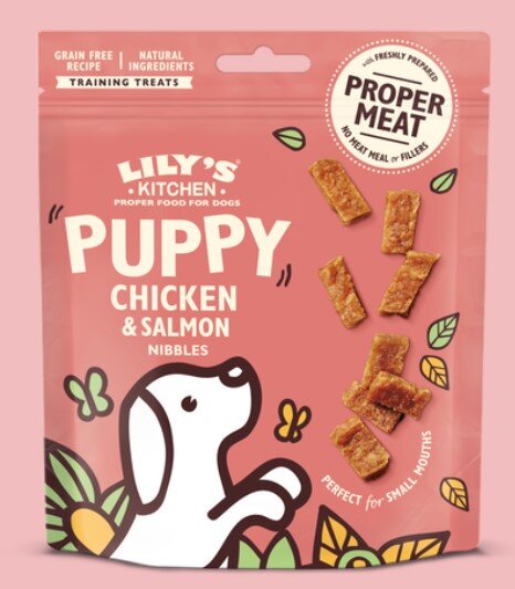 Lily's Kitchen - Grain-Free Chicken and Salmon Nibbles Puppy Treats 70g