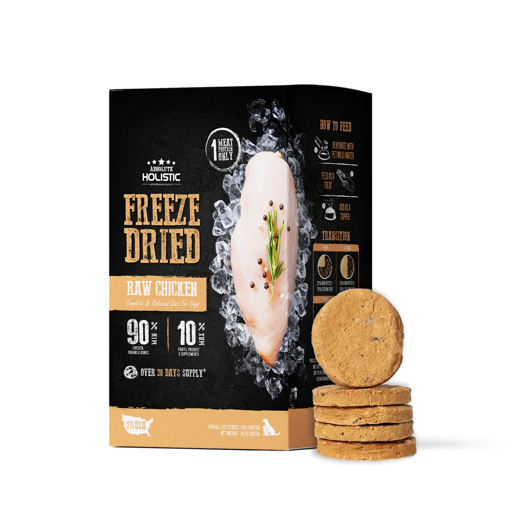 Absolute Holistic - 狗食用凍乾漢堡肉餅 (雞肉) 360g