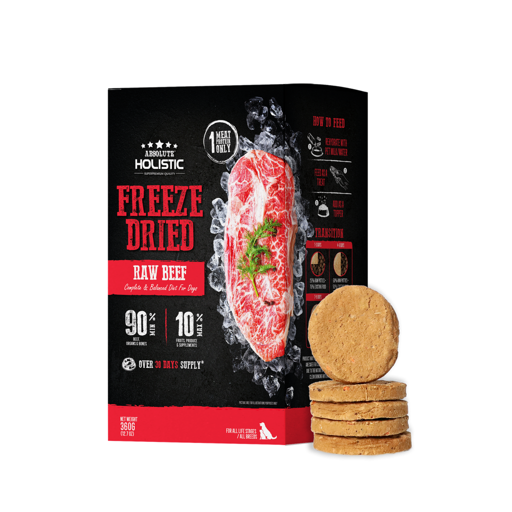 Absolute Holistic - 狗食用凍乾漢堡肉餅 (牛肉) 360g