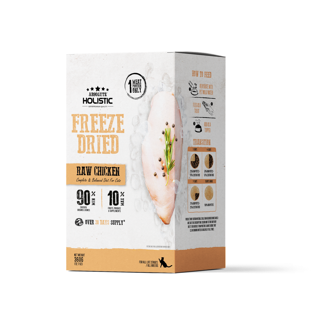 Absolute Holistic - Cat Freeze Dried Raw Patties Chicken 360g