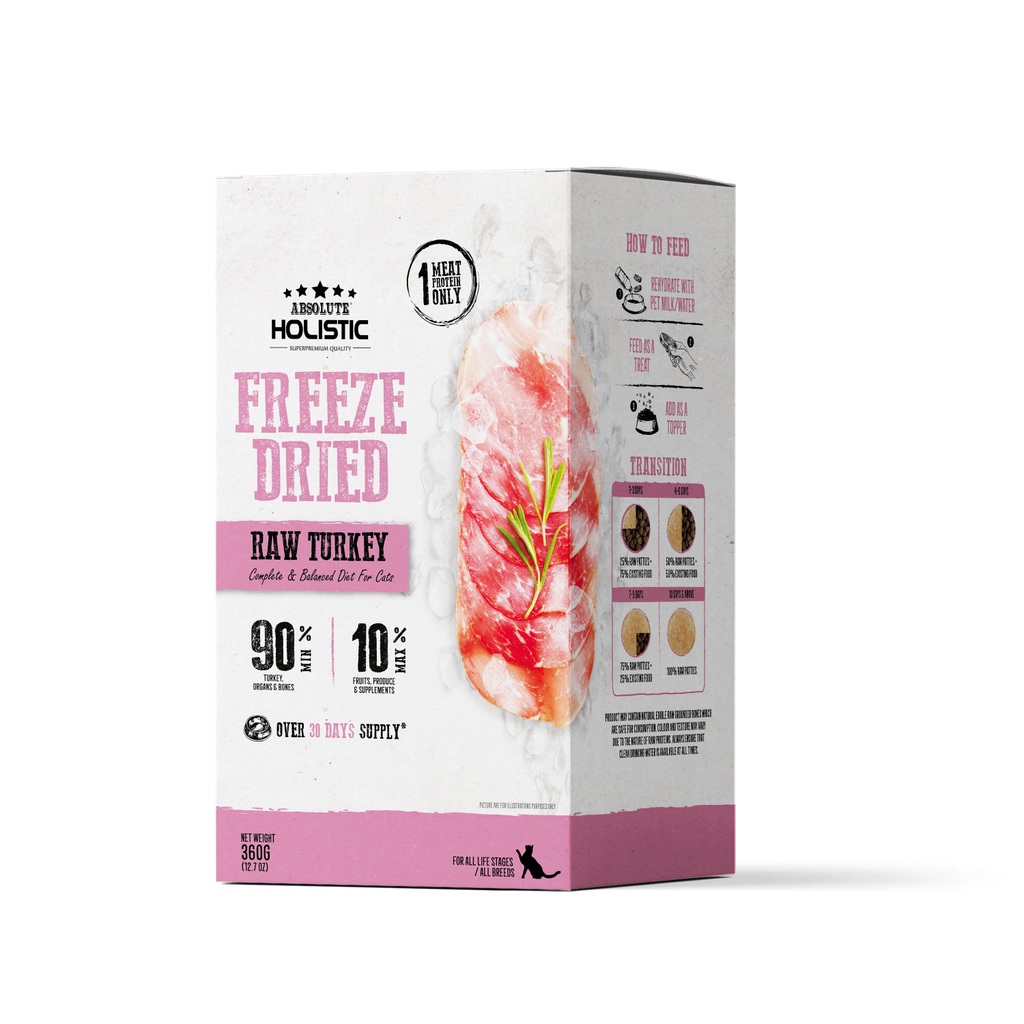 Absolute Holistic - Cat Freeze Dried Raw Patties Turkey 360g