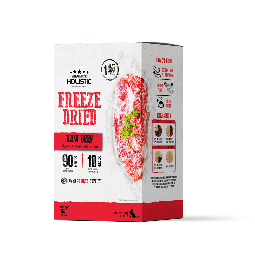 Absolute Holistic - Cat Freeze Dried Raw Patties Beef 360g