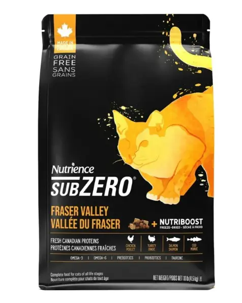 Nutrience Subzero Fraser Valley 凍乾鮮雞肉 無穀物 雞、火雞、海魚 全貓配方 4lb #C2905