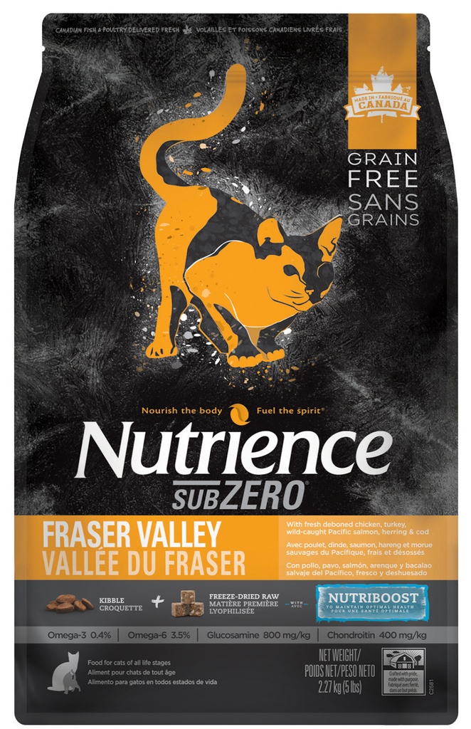 Nutrience - 凍乾鮮雞肉 無穀物 雞、火雞、海魚 全貓配方 5kg